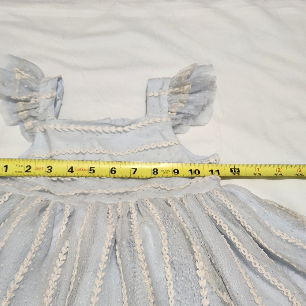 Pastourelle by Pippa & Julie Swiss Dot Empire Waist Embroidered Princess Dress 4 - Picture 10 of 15